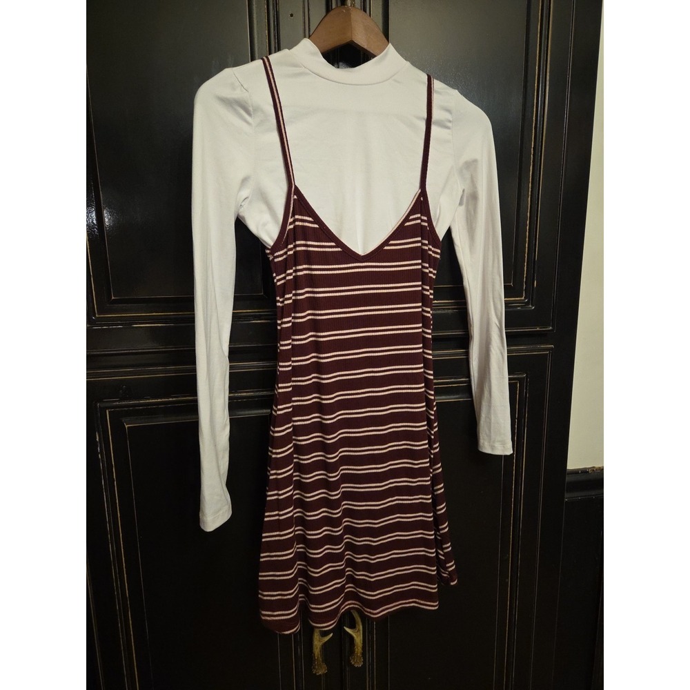 Forever 21 90's Style Bodycon Stripe Mini Dress W/shirt, Y2k , Summer, Beach,...